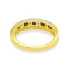 9ct Gold Diamond And Sapphire Half Eternity Ring - 10pts - D8842 Alternative Image