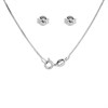 My Diamonds Silver Diamond Clover Necklace And Earrings Gift Set - D90138 Alternative Image
