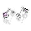 My Diamonds Silver Amethyst And Diamond Drop Earrings - D90143 Alternative Image