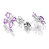 My Diamonds Silver Amethyst And Diamond Butterfly Stud Earrings - D90151 Alternative Image