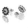 My Diamonds Silver Sapphire And Diamond Pinwheel Stud Earrings - D90152 Alternative Image