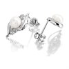 My Diamonds Silver Freshwater Pearl And Diamond Stud Earrings - D90157 Alternative Image
