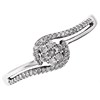 My Diamonds Silver Diamond Crossover Cluster Ring - 15pts - D9051 Alternative Image