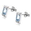 My Diamonds Silver Blue Topaz And Diamond Earrings - D9092 Alternative Image