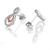 Hot Diamonds DE608 Rose Gold Plated Silver Harmony White Topaz Stud Earrings - D9134 Alternative Image