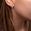 Hot Diamonds DE608 Rose Gold Plated Silver Harmony White Topaz Stud Earrings - D9134 Alternative Image