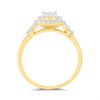 9ct Rectangular Diamond Cluster Ring, 1/2ct - D92109 Alternative Image