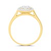 9ct Oval Diamond Cluster Ring, 1/4ct - D92113 Alternative Image