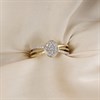 9ct Gold Three Row Oval Diamond Cluster Ring, 20pts - D92123 Alternative Image