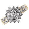 9ct Gold 1 Carat Diamond Cluster Ring - D9214 Alternative Image