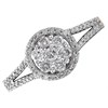 9ct Gold Diamond Split Band Halo Cluster Ring - 1/2ct - D9241 Alternative Image