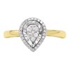 9ct Gold Pear Diamond Cluster Ring - 20pts - D9275 Alternative Image