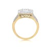 9ct Gold Diamond Cushion Cluster Ring - 1/2ct - D9320 Alternative Image