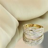 9ct Four Row Diamond-Set Woven Ring - D9327 Alternative Image