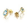 9ct Gold Blue Topaz And Diamond Stud Earrings - D94116 Alternative Image