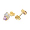9ct Amethyst And Diamond Stud Earrings - D94125 Alternative Image