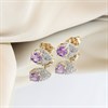 9ct Amethyst And Diamond Stud Earrings - D94125 Alternative Image