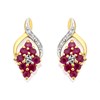 9ct Gold Ruby And Diamond Cluster Earring And Pendant Set - GS9454 Alternative Image