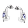 9ct White Gold Tanzanite And Diamond Stud Earrings - D9472 Alternative Image