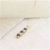 9ct Gold Sapphire And Diamond Necklace - D95128 Alternative Image