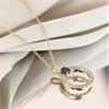 9ct Sapphire And Diamond Necklace - D95147 Alternative Image