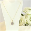9ct Marquise Amethyst & Diamond Necklace - D95153 Alternative Image