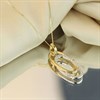 9ct Two Colour Gold Double Oval Diamond-Set Necklace - D95155 Alternative Image