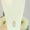 9ct Two Colour Gold Double Oval Diamond-Set Necklace - D95155 Alternative Image