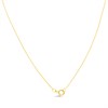 9ct Two Colour Diamond-Set Swirl Necklace - D95156 Alternative Image