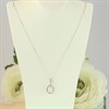 9ct White Gold Opal And Diamond Cluster Necklace - D95158 Alternative Image