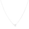 9ct White Gold Rectangular Blue Topaz And Diamond Necklace - D95159 Alternative Image