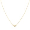 9ct Gold Criss-Cross Diamond-Set Barrel Necklace - D95164 Alternative Image