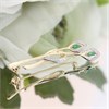 9ct Gold Marquise Emerald And Diamond Brooch - D95168 Alternative Image