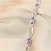 9ct White Gold Oval Tanzanite And Diamond Bracelet - D95172 Alternative Image