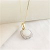 9ct Opal And Diamond Cluster Necklace - D95173 Alternative Image