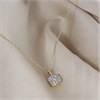 9ct Gold Diamond Cluster Necklace - D95211 Alternative Image