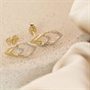 9ct Double Open Tear-Shaped Diamond Earrings - D96104 Alternative Image