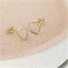 9ct Open Diamond-Set Heart Stud Earrings - D96107 Alternative Image