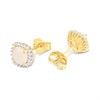9ct Opal And Diamond Cluster Stud Earrings - D96110 Alternative Image