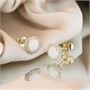 9ct Opal And Diamond Cluster Stud Earrings - D96110 Alternative Image