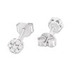 9ct White Gold Illusion-Set Diamond Cluster Stud Earrings - D96112 Alternative Image