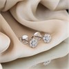 9ct White Gold Illusion-Set Diamond Cluster Stud Earrings - D96112 Alternative Image