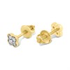 9ct Gold Diamond-Set Four Leaf Clover Earrings - D96121 Alternative Image