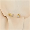 9ct Gold Diamond-Set Four Leaf Clover Earrings - D96121 Alternative Image