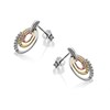 9ct Three Colour Gold Diamond Drop Earrings - 1/4ct per pair - D9647 Alternative Image