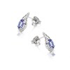 9ct White Gold Tanzanite And Diamond Swirl Stud Earrings - D9656 Alternative Image