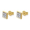 9ct Gold Square Diamond Cluster Stud Earrings - 1/4ct per pair - D9660 Alternative Image