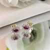 9ct Gold Oval Ruby And Diamond Stud Earrings - D9686 Alternative Image