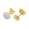9ct Gold Round Diamond-Set Fancy Stud Earrings, 20pts/pair - D9690 Alternative Image