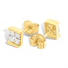 9ct Diamond Square-Shaped Stud Earrings, 36pts/pr - D9693 Alternative Image